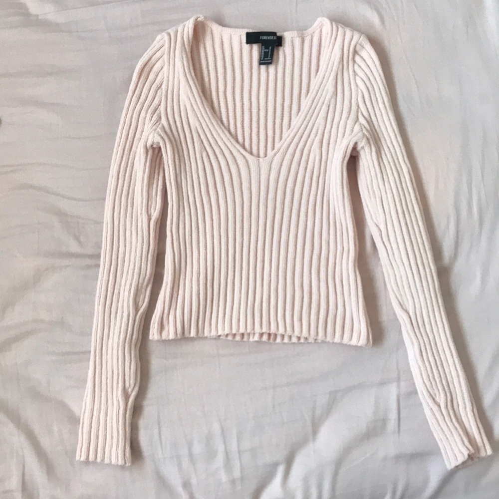 pink ribber forever 21 long sleeve
